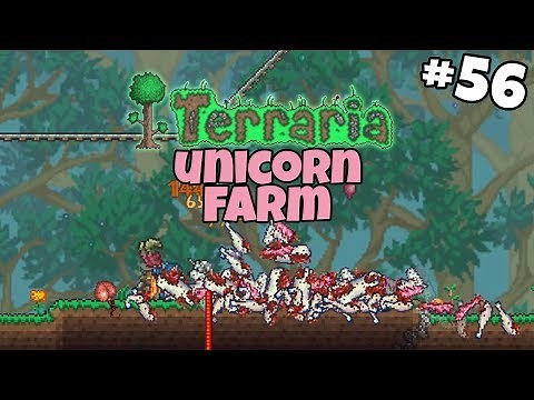 Unicorn Statue Farm & Mining Chlorophyte - Terraria Gameplay - Part 56