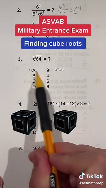 ASVAB Math: Understanding Cube Roots for Success