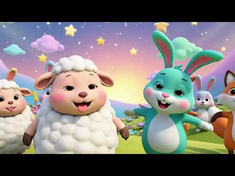 Baa Baa Black Sheep Moonlight Wool Race | Nighttime Adventure & Kids Songs
