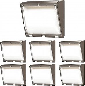 Sunco 6 Pack 80W LED Wall Pack Outdoor Industrial Dimmable Waterproof Commercial Grade Security Warehouse Super Bright Parking Lot, Selectable CCT 3000K/4000K/5000K, 7600 Lumens, AC120-277V.