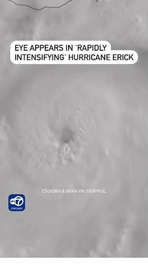 Eye appears in 'rapidly intensifying' Hurricane Erick