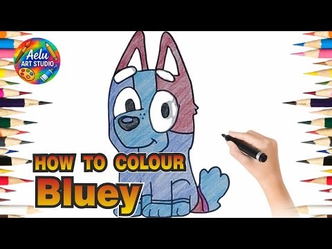 How to Colour Bluey Step by Step | Easy Coloring