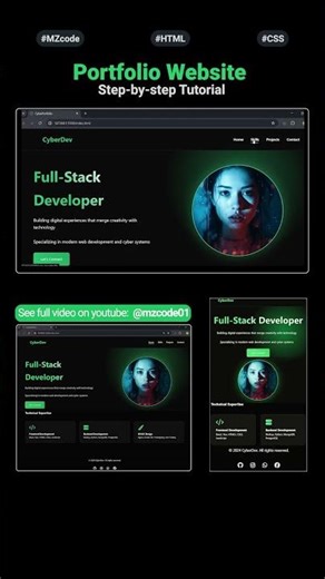 Portfolio website short #webdesign