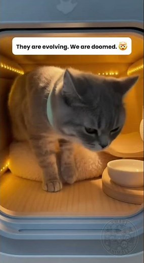 Genius Cat Uses Automatic Door Button to Hide with Kitten (Too Smart!)