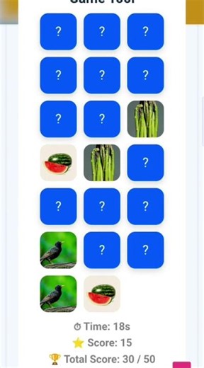 Memory Matching Game 🧠 | Fun Brain Training & English Learning #shorts