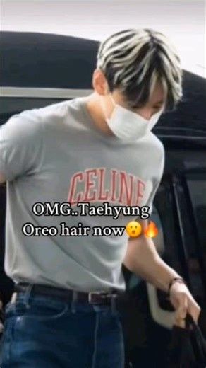 🔥 Taehyung’s “OREO” Hair Color Is Going Viral! 😱 | BTS V New Look 2025 ✨ #BTS #Shorts
