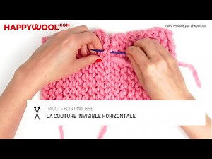 La couture invisible horizontal point mousse : Techniques tricot