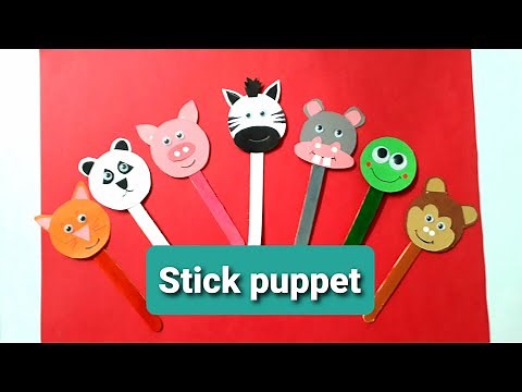 Animal stick puppet | ice cream stick puppet | craft making idea #stickpuppet