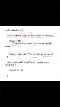 Java Exception Handling Explained in 180 seconds 🔥 | throws Exception Made Easy #Shorts