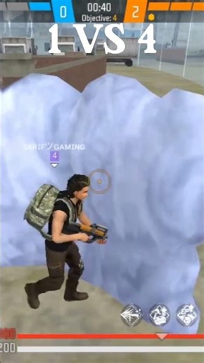 #freefire #ff short #1 vs 4 p90#clash squad