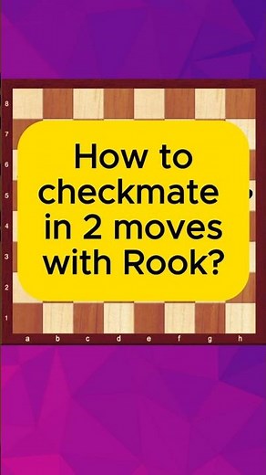 How to Checkmate in 2 Moves with a Rook | Chess Lesson #chess #checkmate #chessshorts #chesstricks