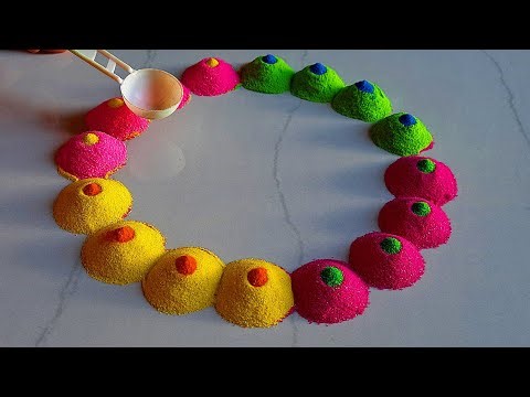 Sand art || satisfying rangoli designs || New Year Rangoli design