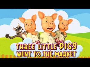 Three Little Pigs Go To The Market | Animated Adventure Time With Pigs & Big Bad Wolf