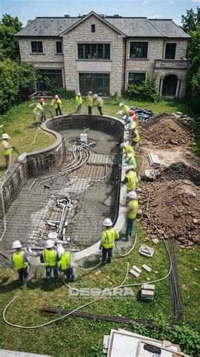 Timelapse Konstruksi Kolam Renang yang Super Mewah