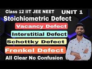 ।।Stoichiometric Defect।।Vacancy and Interstitial Defect।।Schottky and Frenkel Defect।।Solid State।।