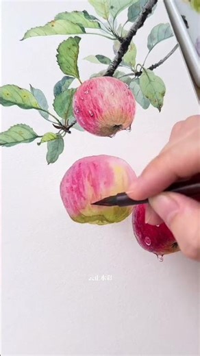 Random notes watercolor apple tutorial.#Let s draw together#Creator Center#Creative