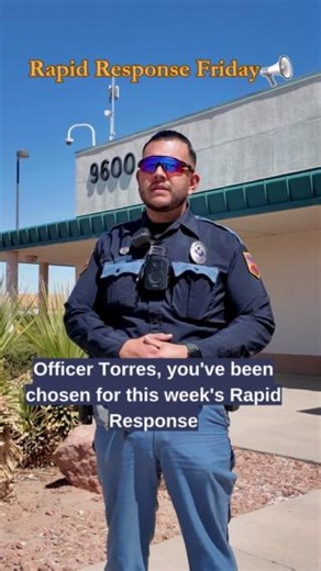 34K views · 434 reactions | This Rapid Response Friday features Ofc. Torres from Northeast Regional Command Center! Get to know a little bit about the officers of EPPD! The El Paso Police Department is currently hiring for the 141st academy. Come join our team and be part of something bigger in the community. #JoinEPPD #ElPasoPolice #RapidResponse #Police | EL PASO POLICE DEPARTMENT | Facebook