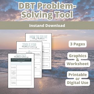 DBT Skills Worksheets, Emotional Regulation Tools, Therapy Worksheets, Coping Skills for Mental Health, DBT Problem Solving, DBT Handout - Etsy