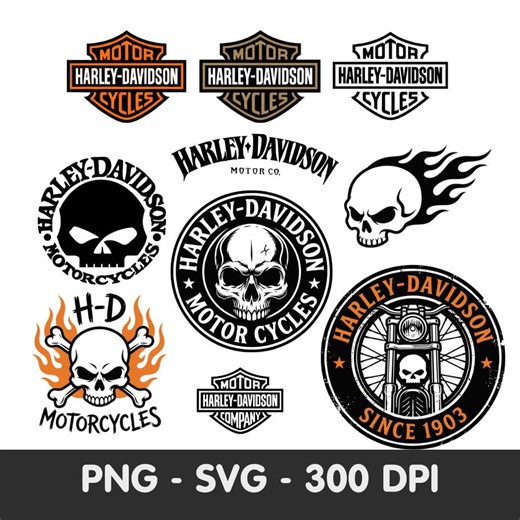 Harley Davidson Svg | Harley Davidson Png Logo Bundle - Etsy