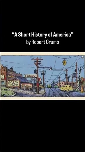Published in 1979, “A Short History of America” is a haunting comic by Robert Crumb that traces t...