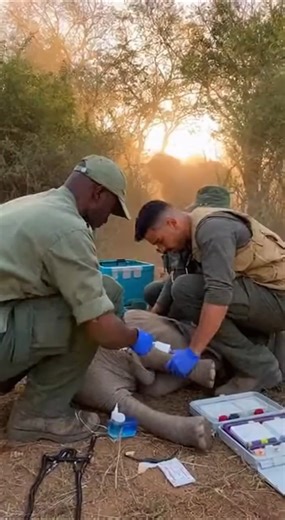 Elephant Charges Rangers During Calf Rescue