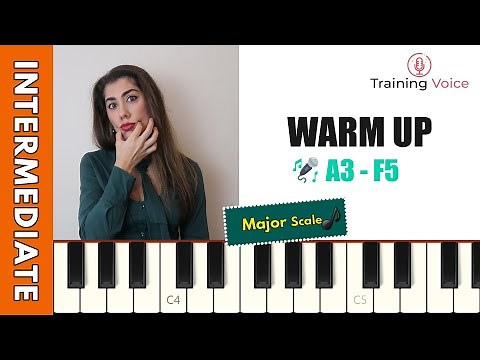 Vocal Warm Up MAJOR SCALE | Vocal range A3-F5👄| TrainingVoice