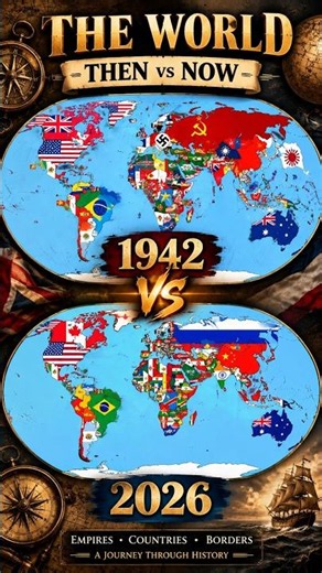 Then vs Now 🌍 | #worldmap #worldhistory #geography #worldwar2 # Historical World Map #Shorts