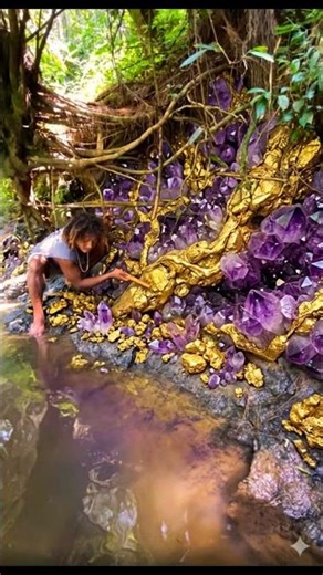 Detecting Gold Using a Metal Detector, Inside Quartz Stone, Producing Crystal and Gold #findgold