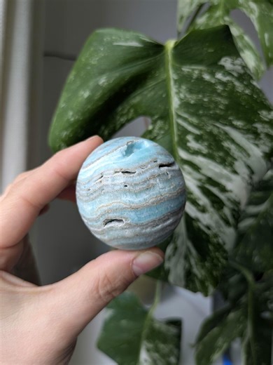 Wunderschöne Karibische Calcit Kugel Mit Funkelnden Drusen, Blauer Calcit Edelstein - Etsy