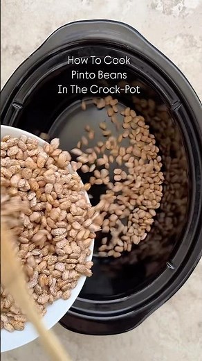 Slow Cooker Crockpot Homemade Southern Pinto Beans #slowcooker #crockpot #pintobeans