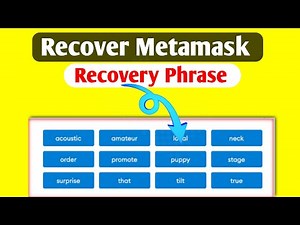 How To Recover Metamask Recovery Phrase || Recover Metamask Account