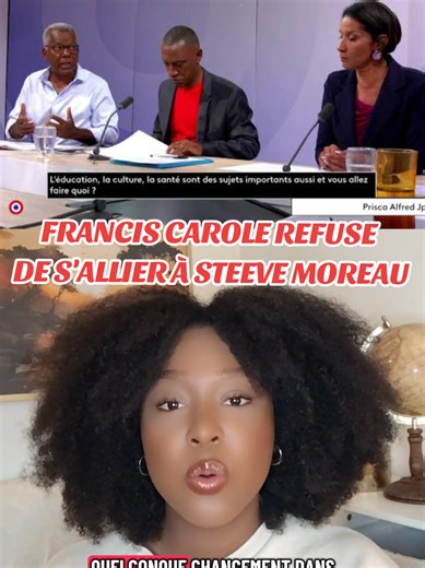 FRANCIS CAROLE REFUSE DE S'ALLIER À STEEVE MOREAU POUR RENVERSER DIDIER LAGUERRE ET LE PPM AUX ÉLECTIONS MUNICIPALES POUR LA VILLE DE FORT-DE-FRANCE #martinique #municipales #electionsmunicipales2026 #ppm #plp