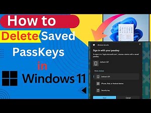 How to Delete Saved Passkeys in Windows Hello in Windows PC & Laptop| Remove Saved Passkeys in Win11
