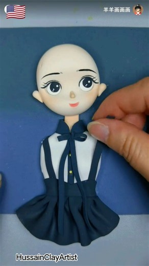 How to make cute girl clay art using simple tools Part 3 #shorts #viral #girl