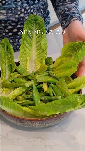 🥗Easy Spring Salad Recipe with Asparagus & Snap Peas #shorts