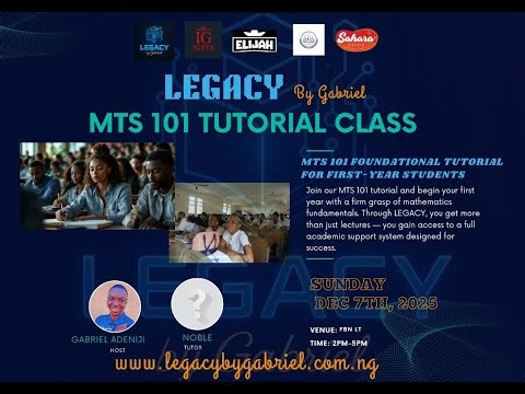 MTS 101 Set Theory Tutorial - How to Pass FUTA Mathematics Exam 2025 | LEGACY by Gabriel