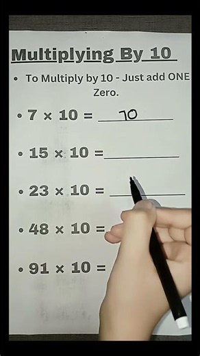 Multiplying by 10 Made Easy | Solve These Fun Math Questions! #shortsviral