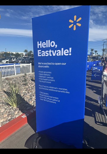 The new Walmart in Eastvale is now open! ✨ After nine years of waiting, residence in Eastvale and nearby can now enjoy their new Walmart Supercenter! 🔥 For the grand opening, they have giveaways and they also have a Rams 🏈 player doing a personal appearance today as well at 3pm. I did wait for the giveaways, there was not as much stuff as there would have been if I got there at opening. I arrived at noon and the parking lot was insane! It took a very long time to get in, find parking, and to g