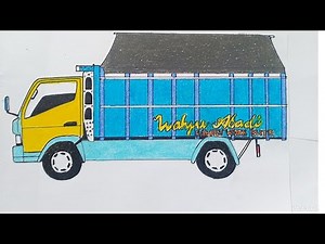 Menggambar Truk Wahyu Abadi Rendi Andika by DN | Truk Oleng | Tutorial Indonesia
