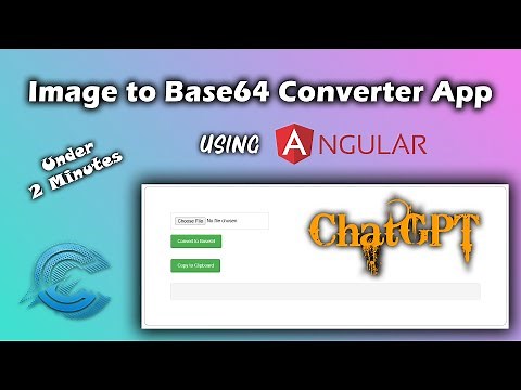 Creating an Image to Base64 Converter App using #Angular with #ChatGPT #OpenAI #LanguageModel
