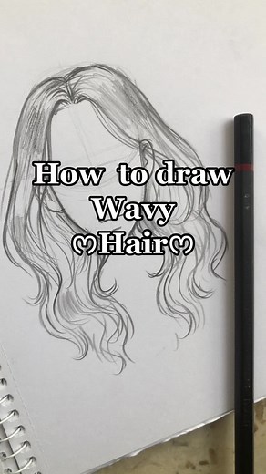 Wavy Hair Drawing Tutorial