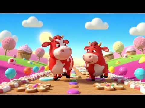Sweet Cow | Moo Moo Colour Song 🌈 | Sweet Cow Cartoon 🐮🍭 | Learn Colors for Kids #nurseryrhymes