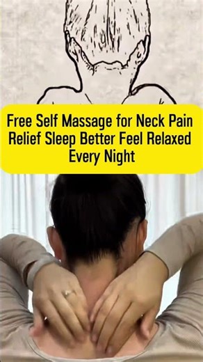 Free Self Massage for Neck Pain Relief Sleep Better Feel Relaxed#shorts #neckpain #painrelief