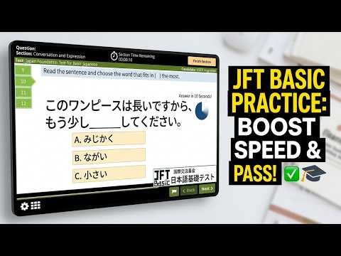 JFT mock exam BASIC EXAM PREPARATION | Vocabulary Practice & Reading Skills