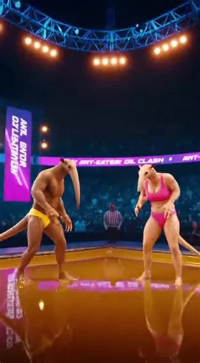 Mixed Oil Wrestling Match 11