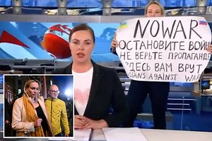 Protester storms live Russian news broadcast in March 2022 yelling, ‘Stop the war!’