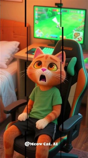 Angry Cat vs Computer 😾💻 #angrycats #shortscat #computercase