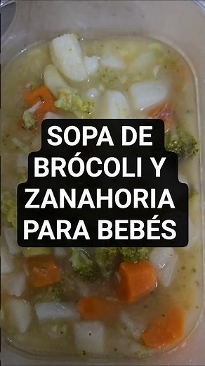 ¿ CÓMO hacer SOPA de BRÓCOLI y ZANAHORIA para tu BEBÉ?