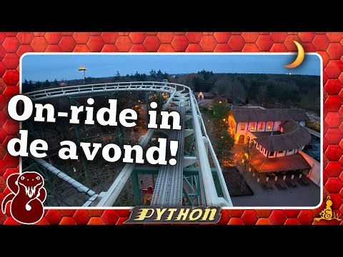 [#Efteling] PYTHON ON-RIDE in de SCHEMERING (4K)