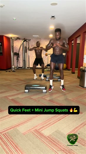 Quick Feet + Mini Jump Squats 🔥💪
